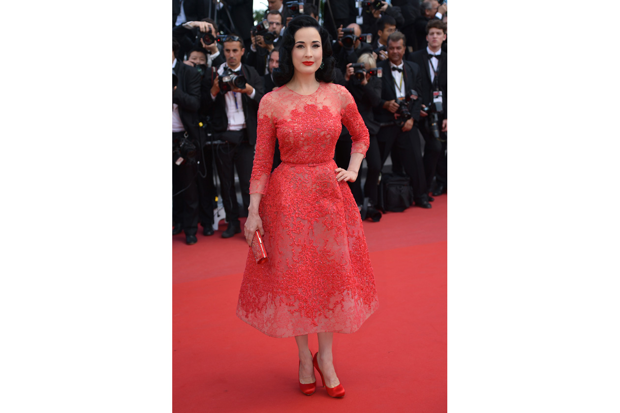 Dita VOn Teese Elie Saab Couture shoes Louboutin