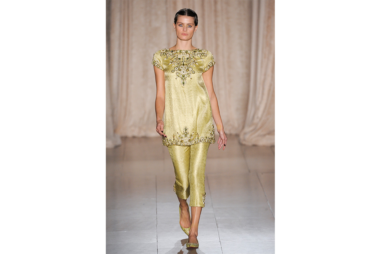 Total look gold dalla sfilata Marchesa primavera/Estate 2013