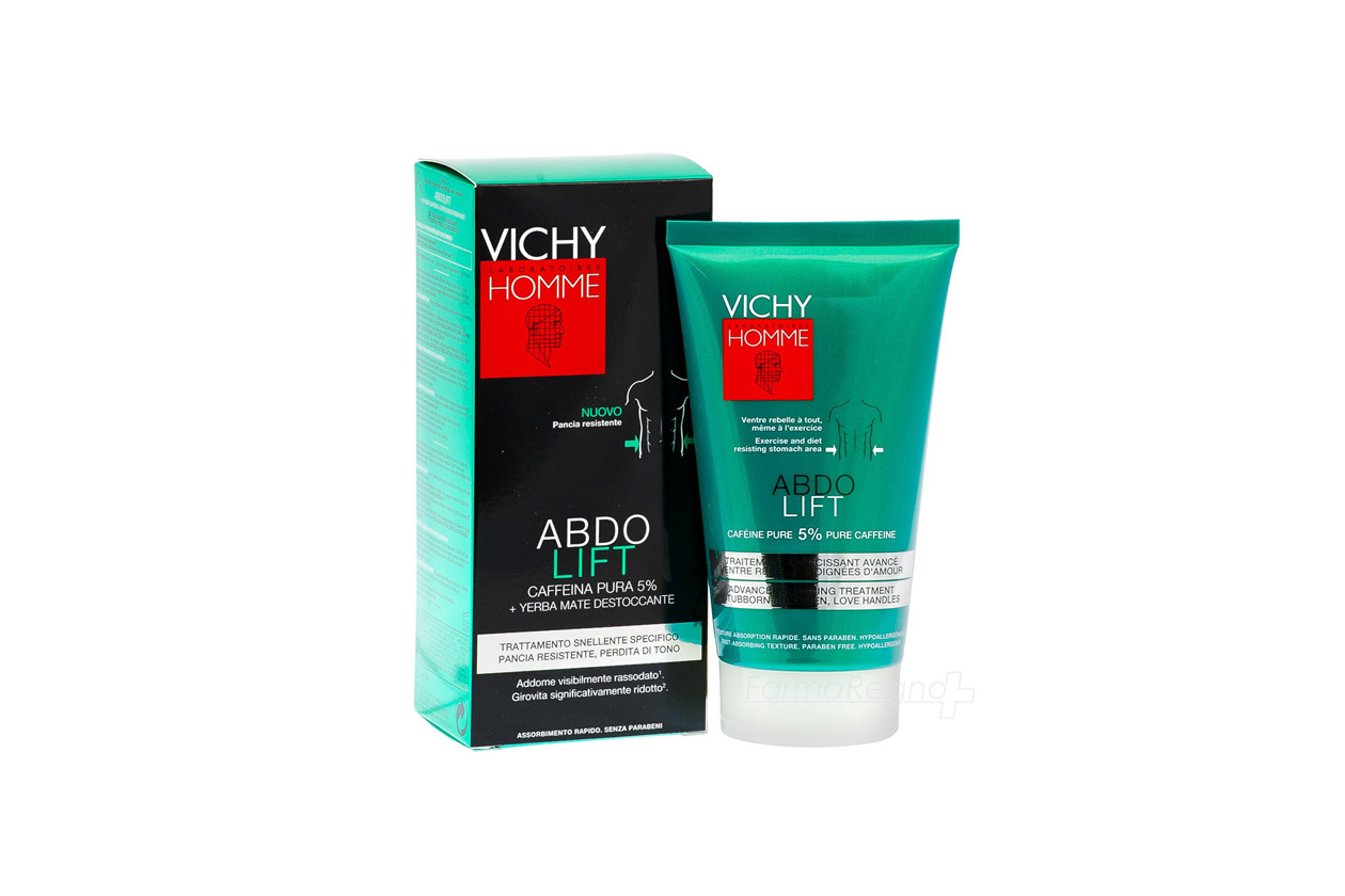 Vichy Homme Abdo Lift associa la caffeina pura all’estratto di Caffè Verde