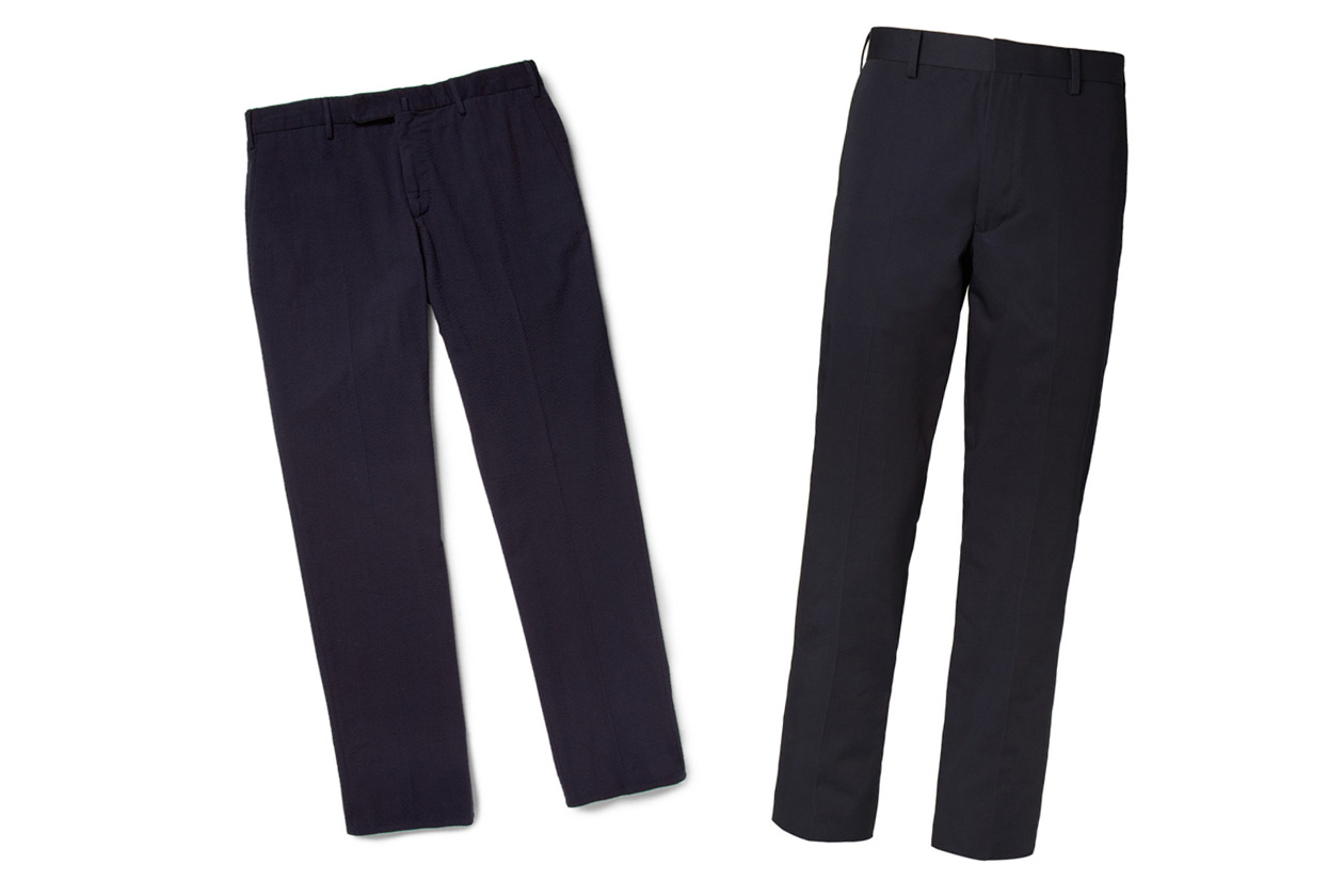 01 pantaloni blu thom browne navy slowear