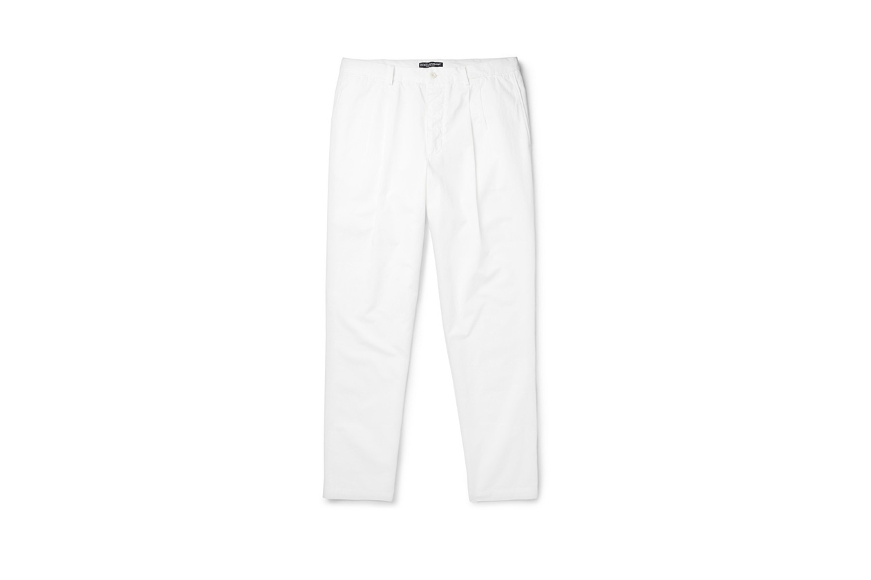 Fashion Get the look Johannes Huebl Easy formal pantaloni cotone dolce e gabbana