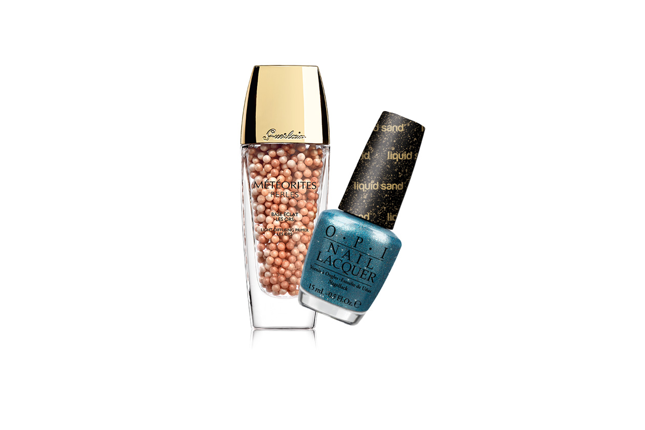 A COLAZIONE DA TIFFANY: Si chiama Tiffany Case la lacca by OPI. Il viso diventa scintillante con la base Météorites Perles di Guerlain