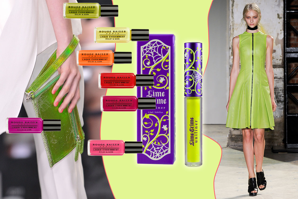 GIALLO METAL: guardaroba luminosissimo (Proenza Schouler – Antonio Berardi) e un make up very fluo (Lime Crime – Rouge Baiser)