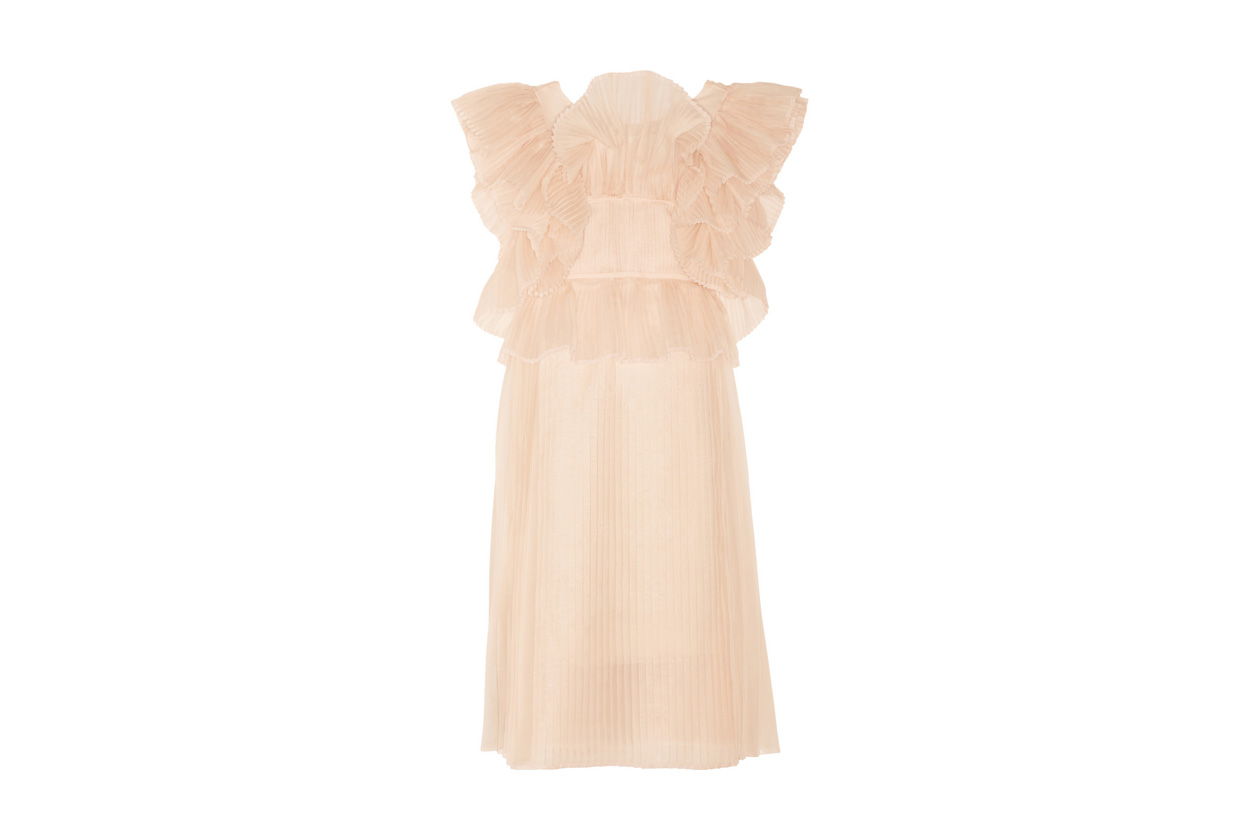 abito organza plisse chloe