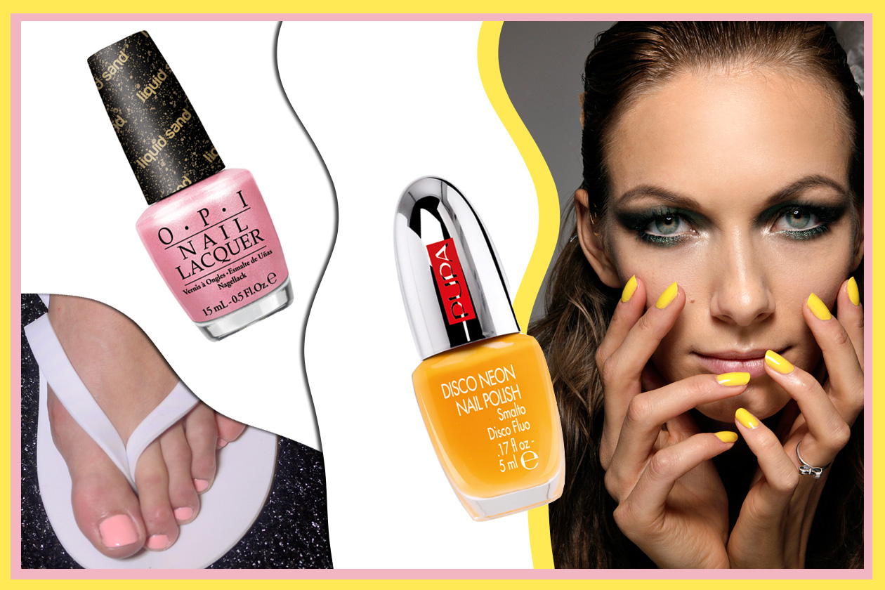 GIRLY NAILS: rosa e giallo insieme per un finish girly (Aquascutum – Diane Von Furstenberg – Pupa – OPI)