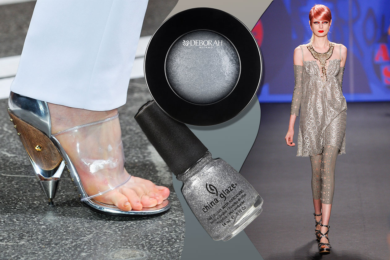 SILVER PRINCESS: mood dark per la principessa by Anne Sui. Scarpe Givenchy, lacca Silver Lining di China Glaze e Ombretto by Deborah Milano