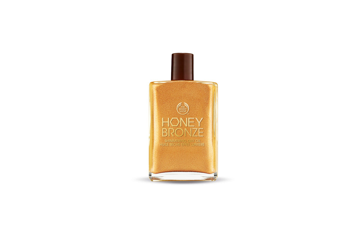 honey gold shimmering dry oil