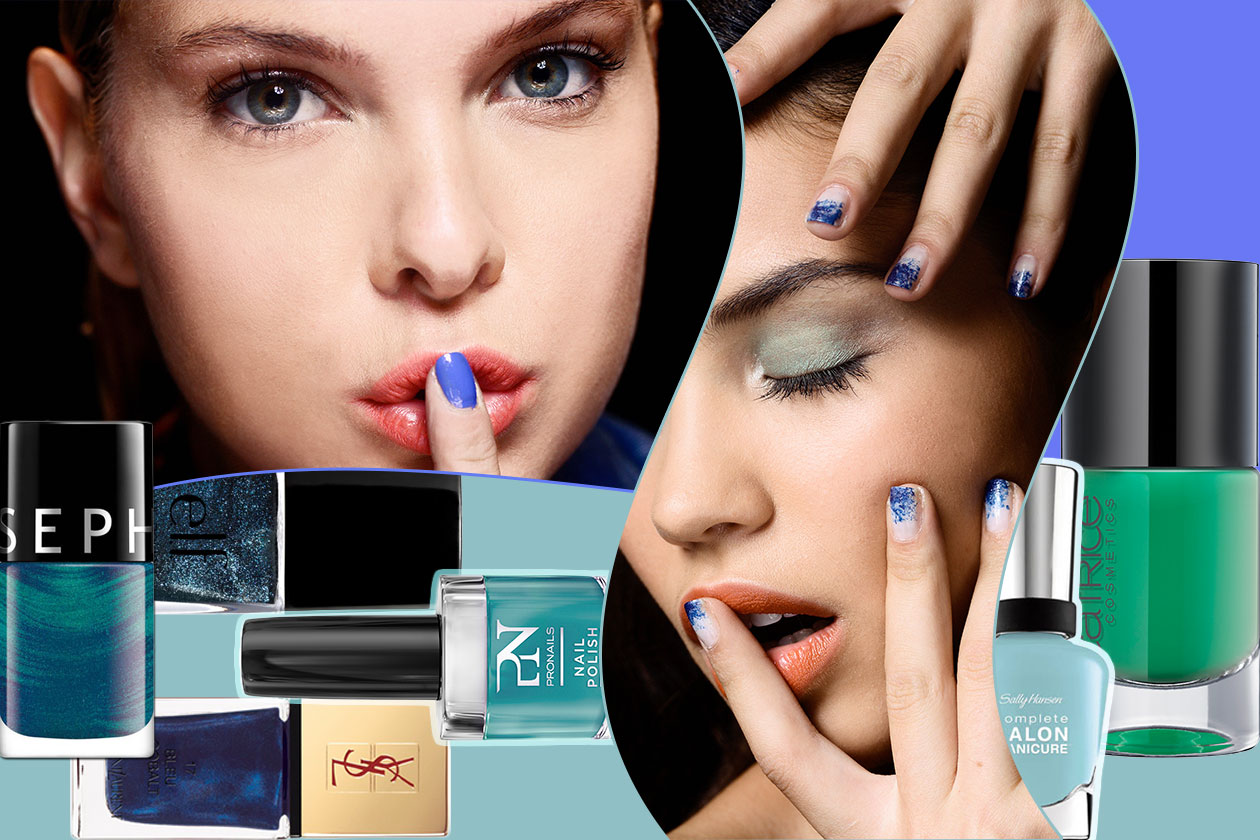 Smalti: azzurro, turchese e blu cobalto per una manicure dal sapore estivo