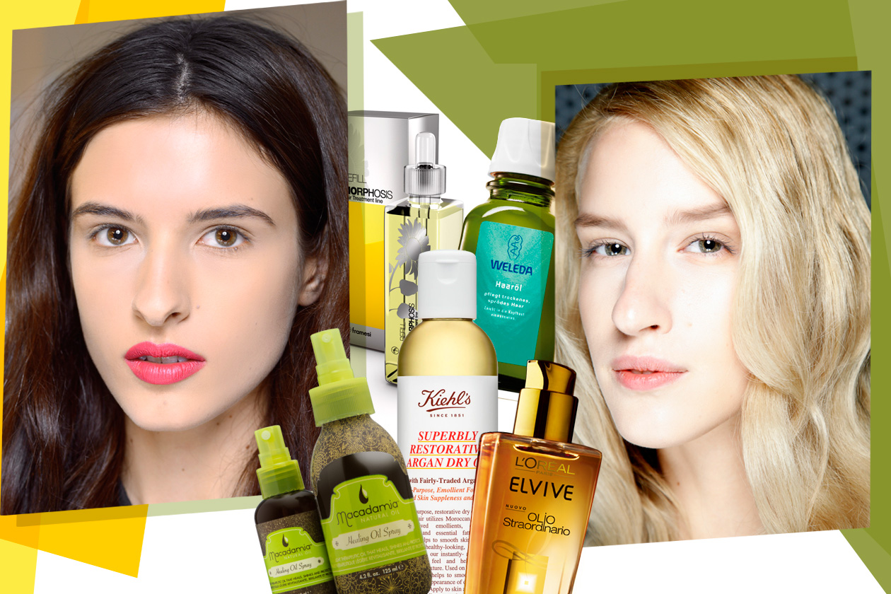 Oli per capelli setosi e lucenti