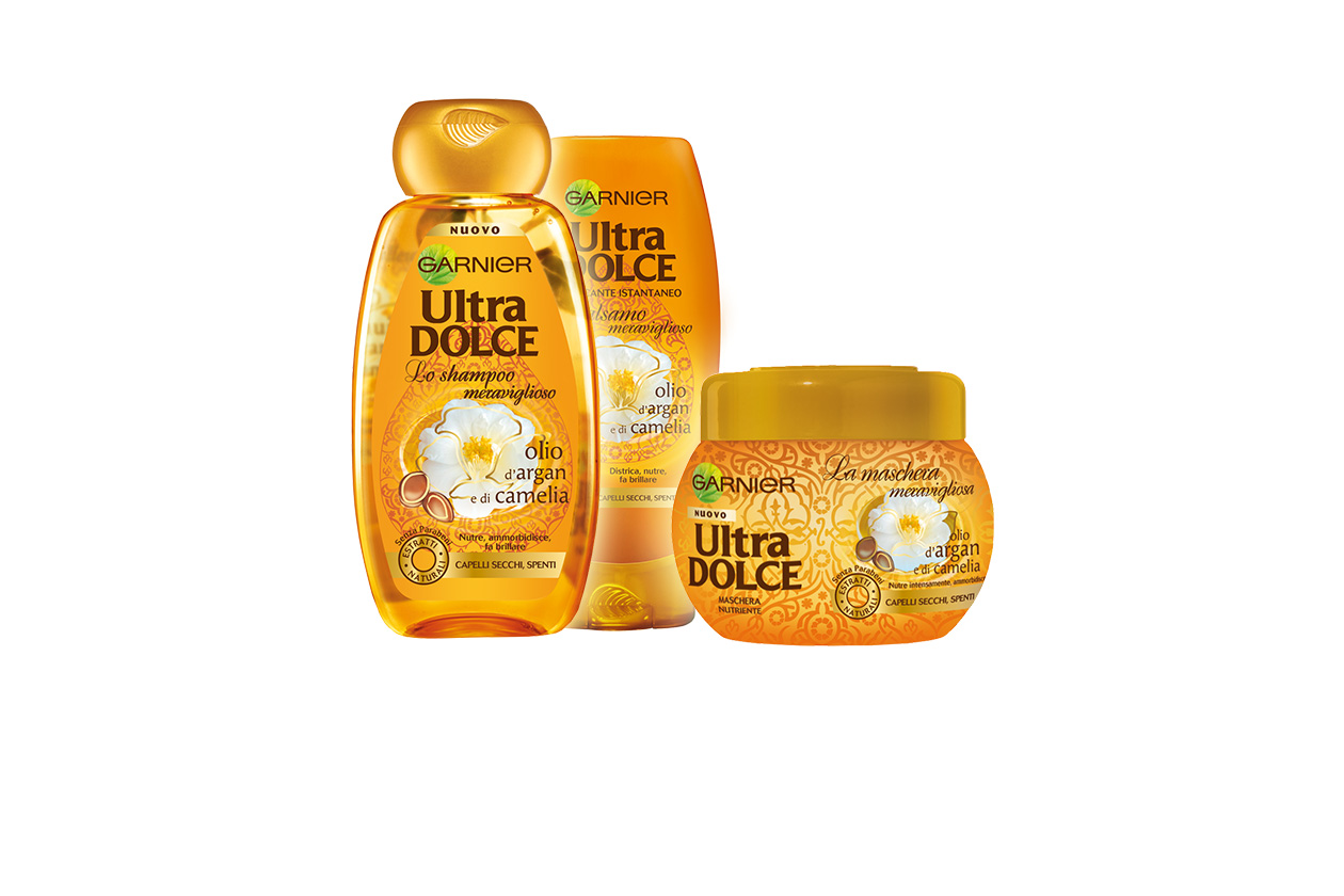 Beauty Capelli sole pre e post Garnier Ultra Dolce Gamma Meravigliosa