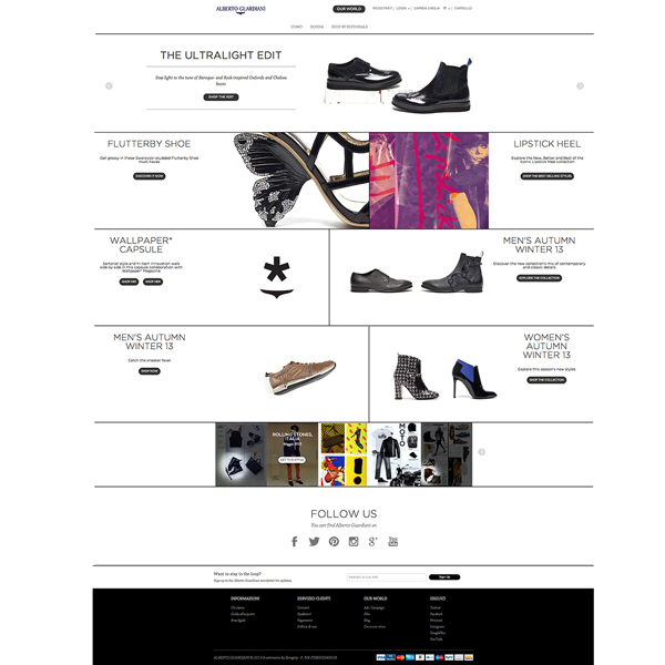 Alberto Guardiani: il nuovo sito e l’e-shop