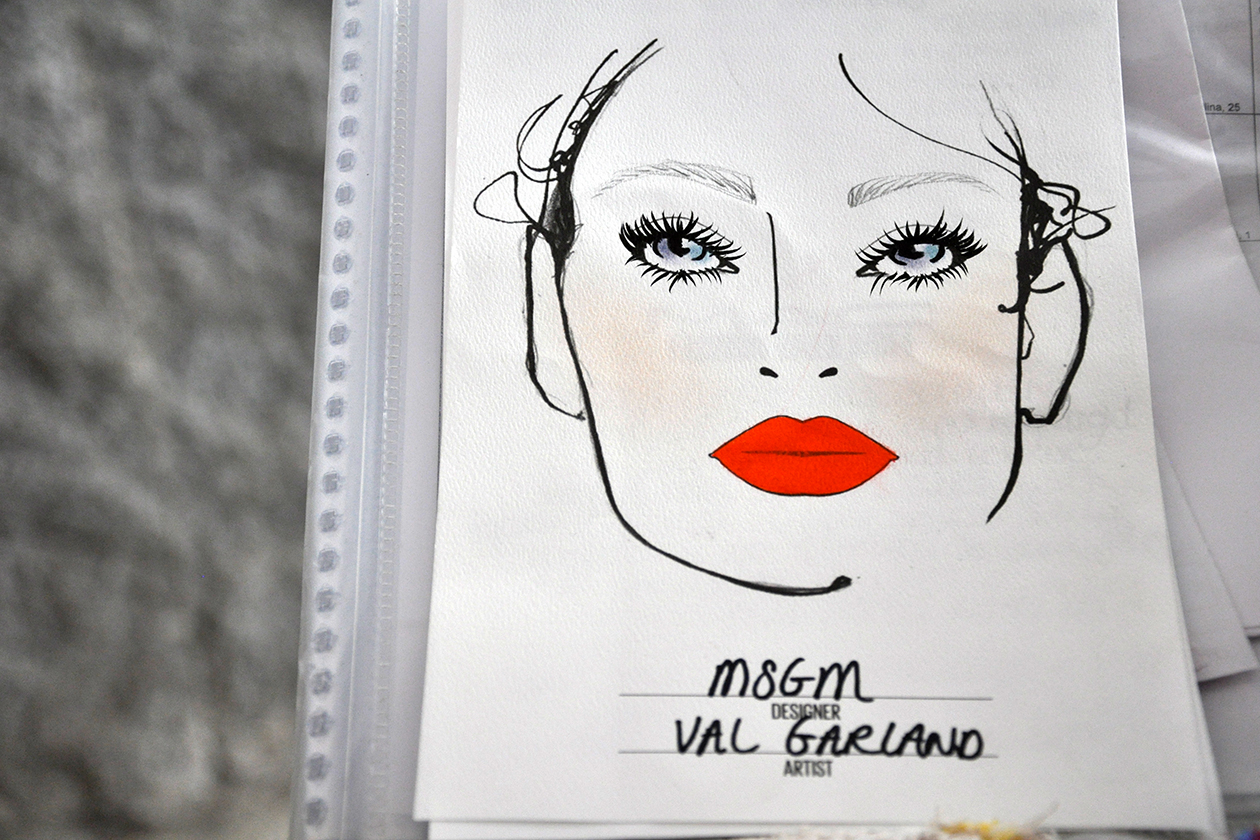 La Face Chart firmata da Val Garland di MAC per MSGM