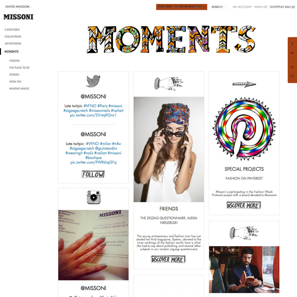 Moments: il nuovo magazine online di Missoni