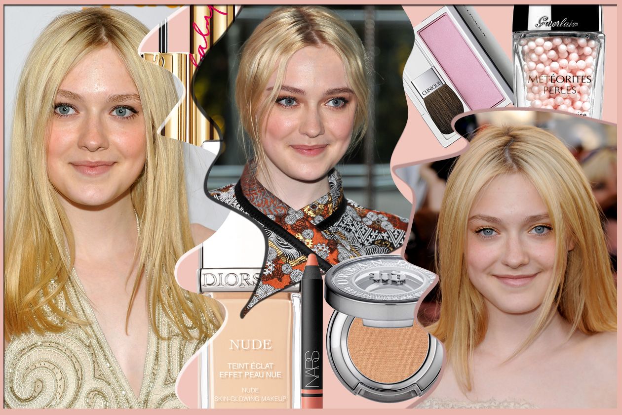 Il dolce e romantico beauty look di Dakota Fanning