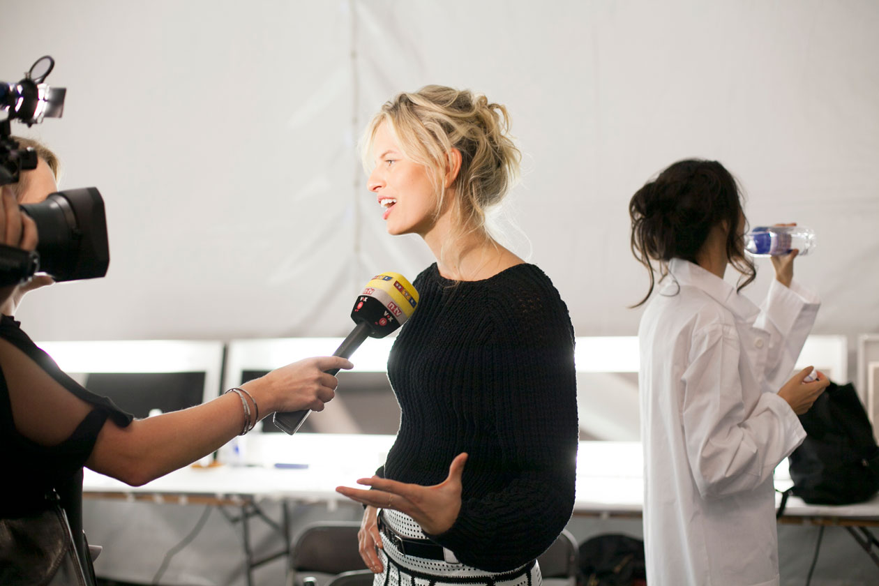 Karolina Kurkova Backstage Michael Kors