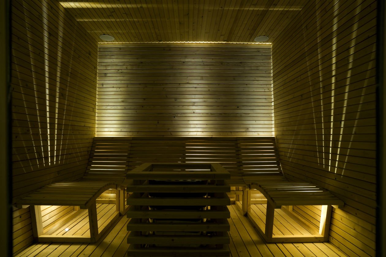 L’area sauna della medical spa Renaissance Luxury