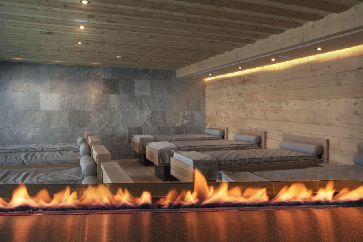 La stanza del relax presso la Spa del Kulm Hotel St.Moritz