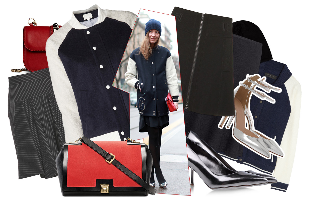 Varsity Jacket e beanie per Aurora Sansone