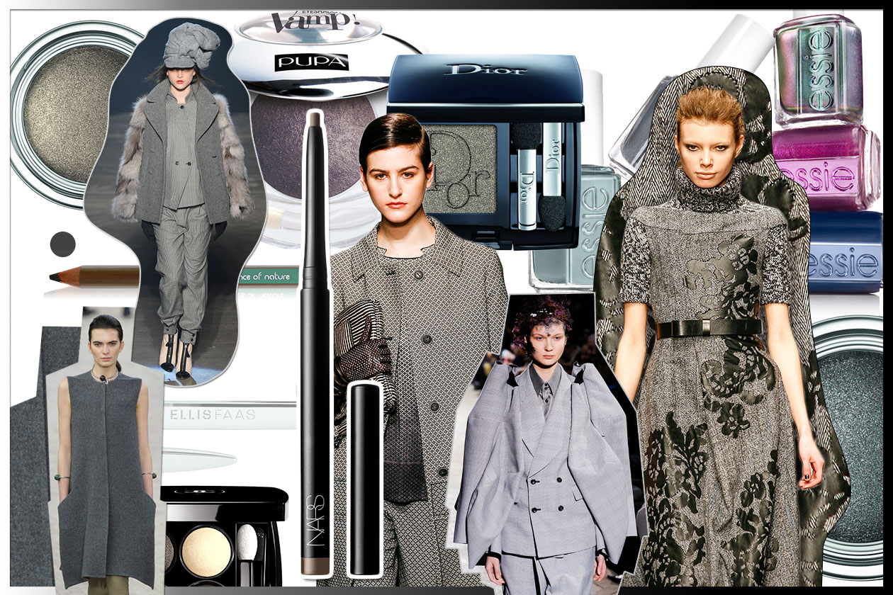 Make up in grigio con smokey eyes e smalti metal: gli abbinamenti beauty & fashion