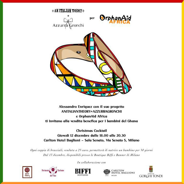 Alessandro Enriquez e Orphanaid Africa insieme per Natale