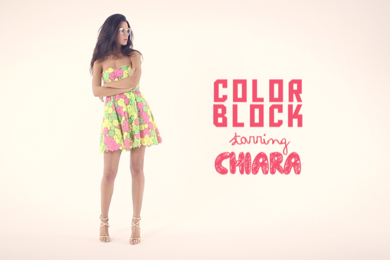 Color block: il videotrend p/e 2014 starring Chiara Totire