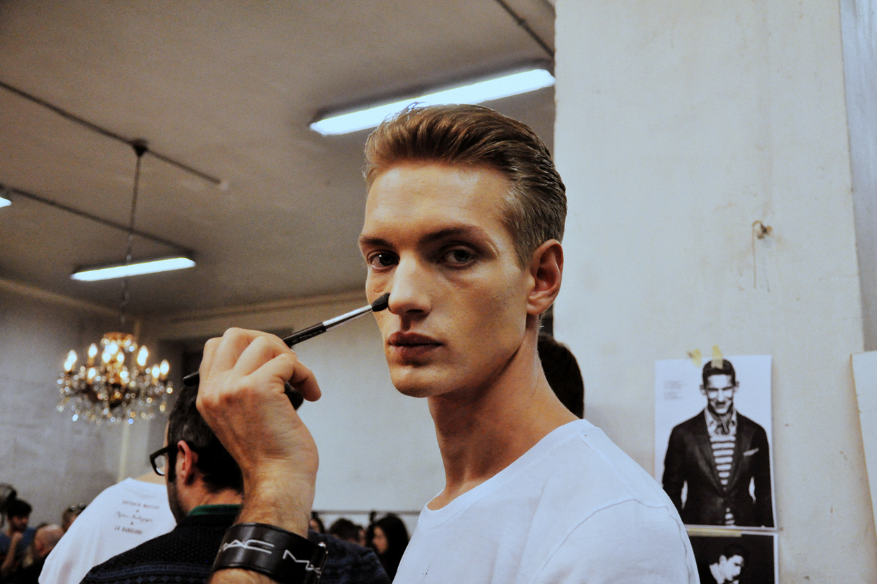 Antonio Marras Uomo autunno/inverno 2014-15: il backstage beauty & hair