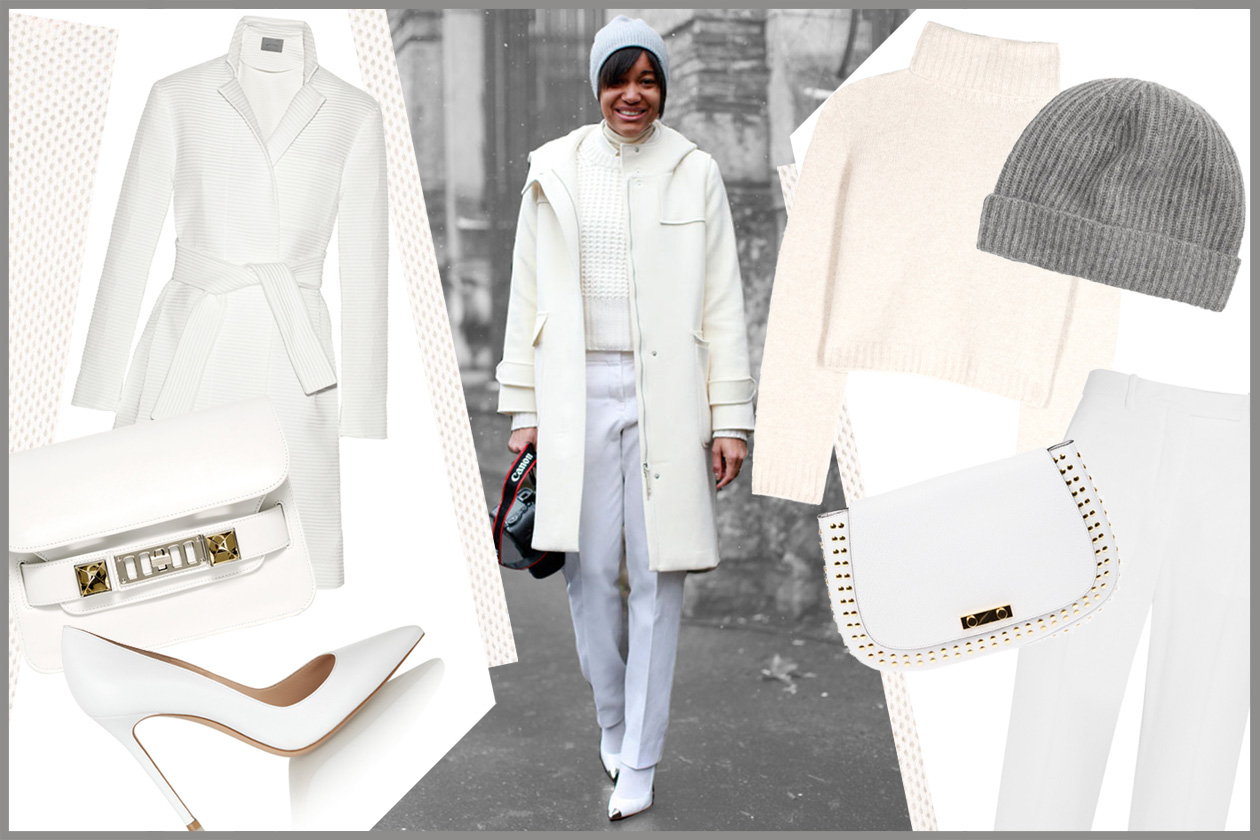 Copia il look total white di Tamu McPherson