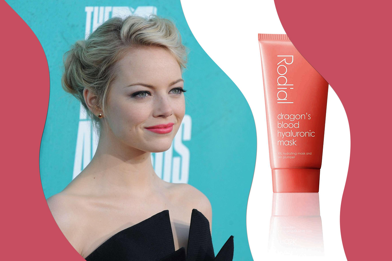 EMMA STONE IDRATA IL VISO: step irrinunciabile una maschera per il viso all’acido ialuronico (Rodial)