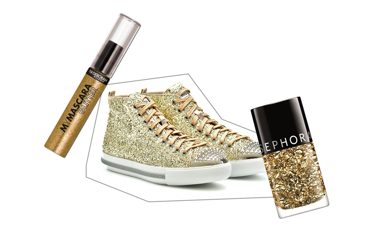 SPORTY GOLD: l’oro dal tocco glam per tutti i giorni (Miu Miu – Deborah Milano – Sephora )