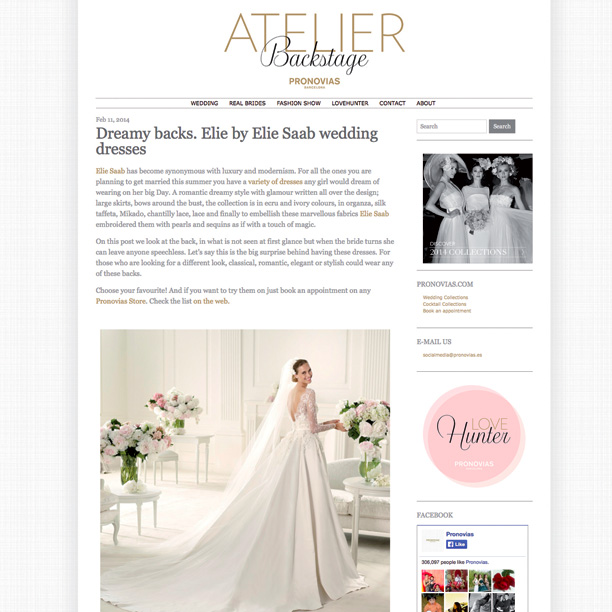 Pronovias crea un blog dedicato alle spose
