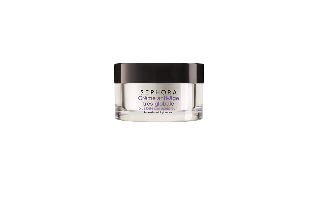 La Crema antietà globale ultra di Sephora contiene un peptide stimolatore di collagene e un estratto di alga per ricaricare la pelle di energia