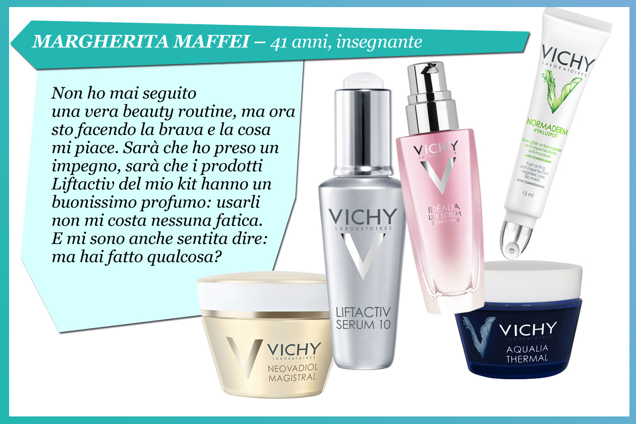 La lettrice Margherita Maffei, 41 anni, insegnante: «Grazie ai prodotti Liftactiv mi sono sentita dire: ma hai fatto qualcosa?»