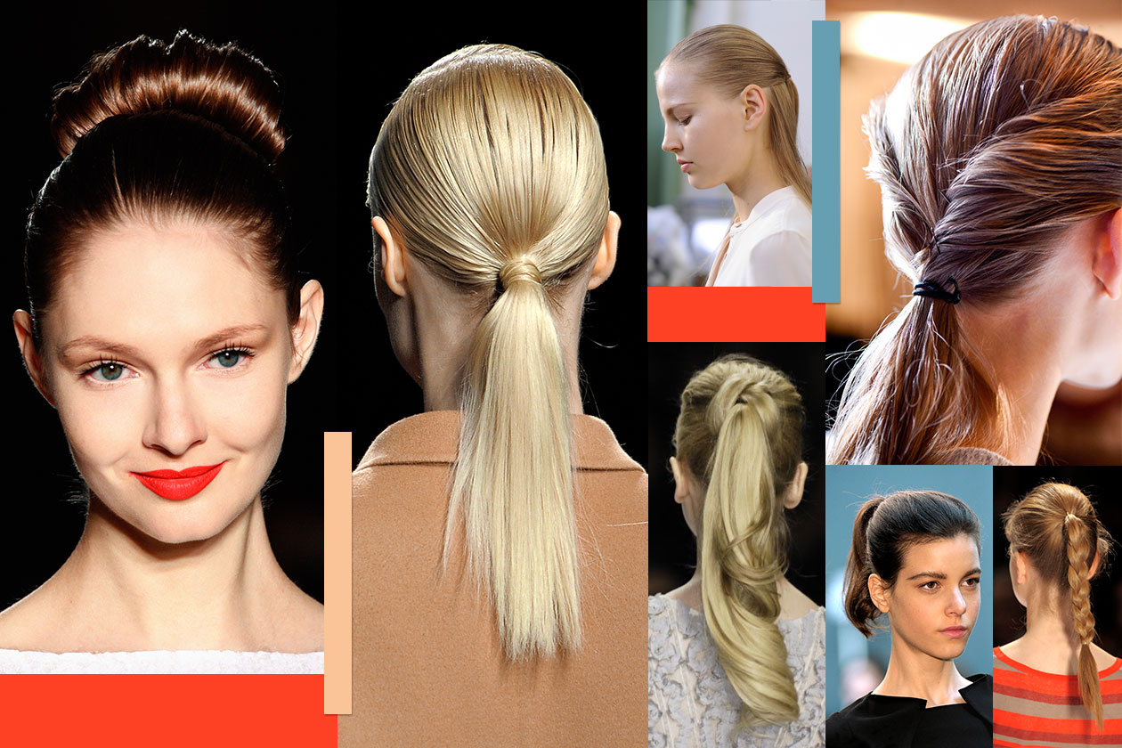 Capelli raccolti: le tendenze chignon, coda e treccia dalle passerelle P/E 2014