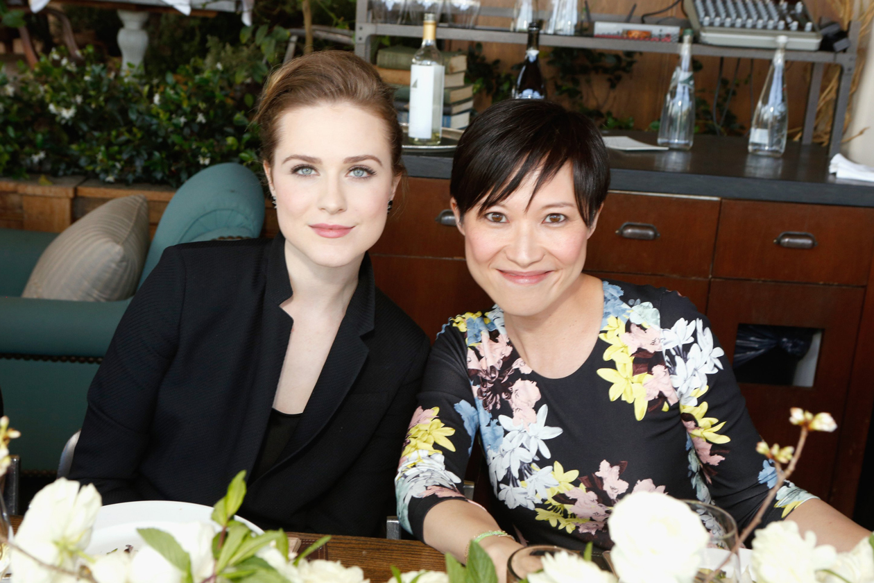 Evan Rachel Wood & Sandra Choi, Creative Director Jimmy Choo attend the Jimmy Choo & THR Powerstylist Luncheon in LA photo by Jeff Vespa (2)