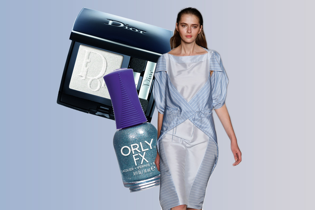 AZZURRO GHIACCIATO: look lunare (Angelo Bratis – Orly – Dior)