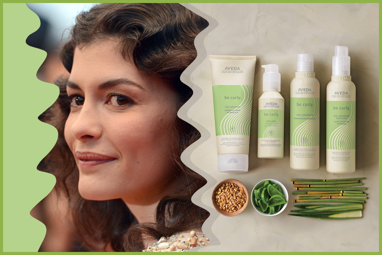 Curly chic: morbide onde incorniciano il viso di Audrey Tautou (Aveda)