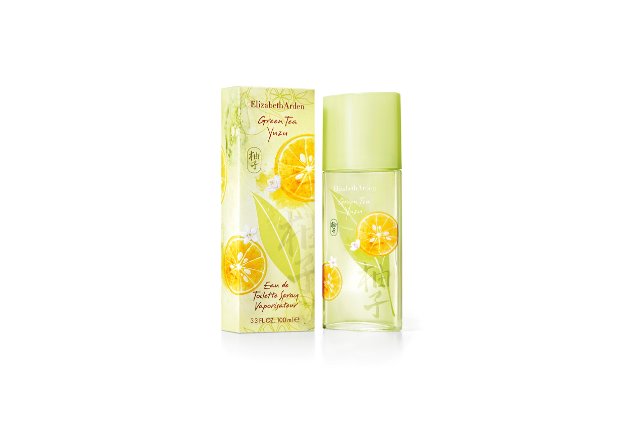 Green Tea Yuzu di Elizabeth Arden è ispirato alle molteplici sfaccettature dello Yuzu, un ibrido tra il mandarino e il limone di Ichang