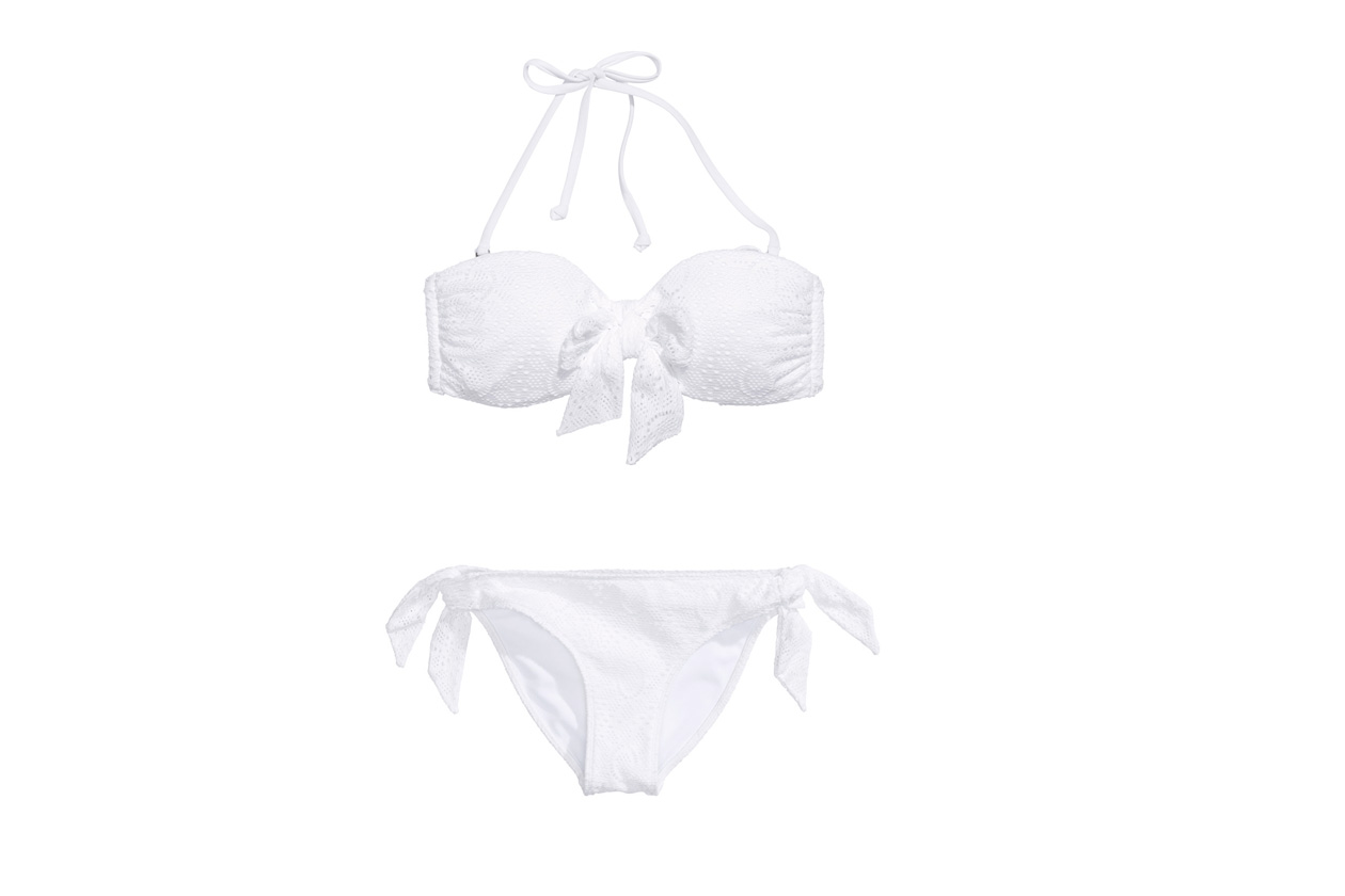 bikini bianco sangallo