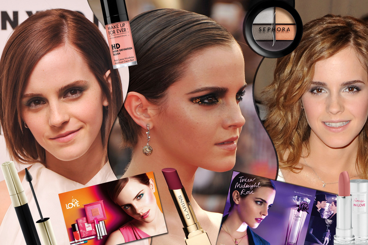 Emma Watson: i beauty look make up al naturale e rossetto rosso