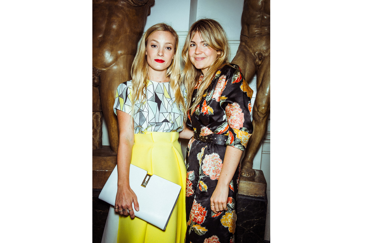 A10 Kate Foley in Roksanda Ilincic and AH clutch and Matilda Goad in vintage