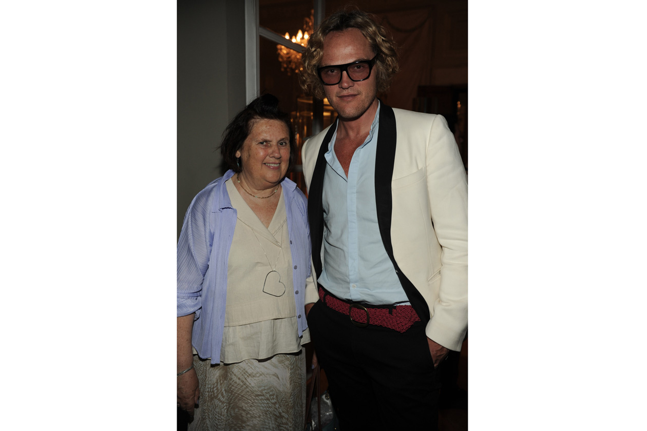 Suzy Menkes Peter Dundas at the Emilio Pucci ‘Design the Dream’ cocktail 17.06