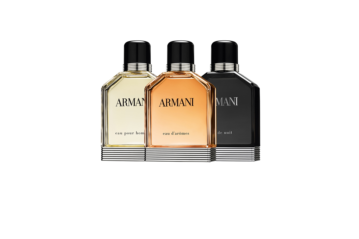 Tre fragranze iconiche di Giorgio Armani: Eau de Nuit, Eau pour Homme e il nuovo Eau d’Arômes