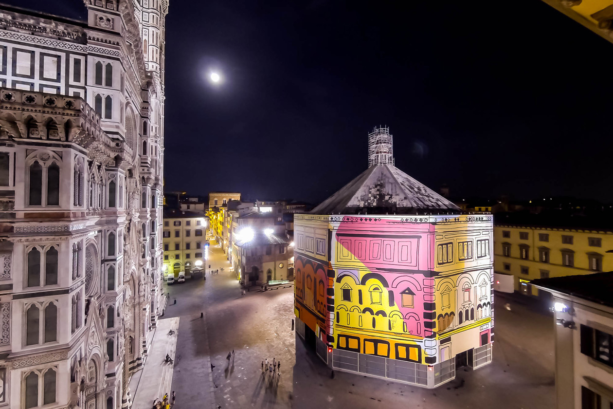 “Monumental Pucci”: Emilio Pucci veste il Battistero di Piazza San Giovanni