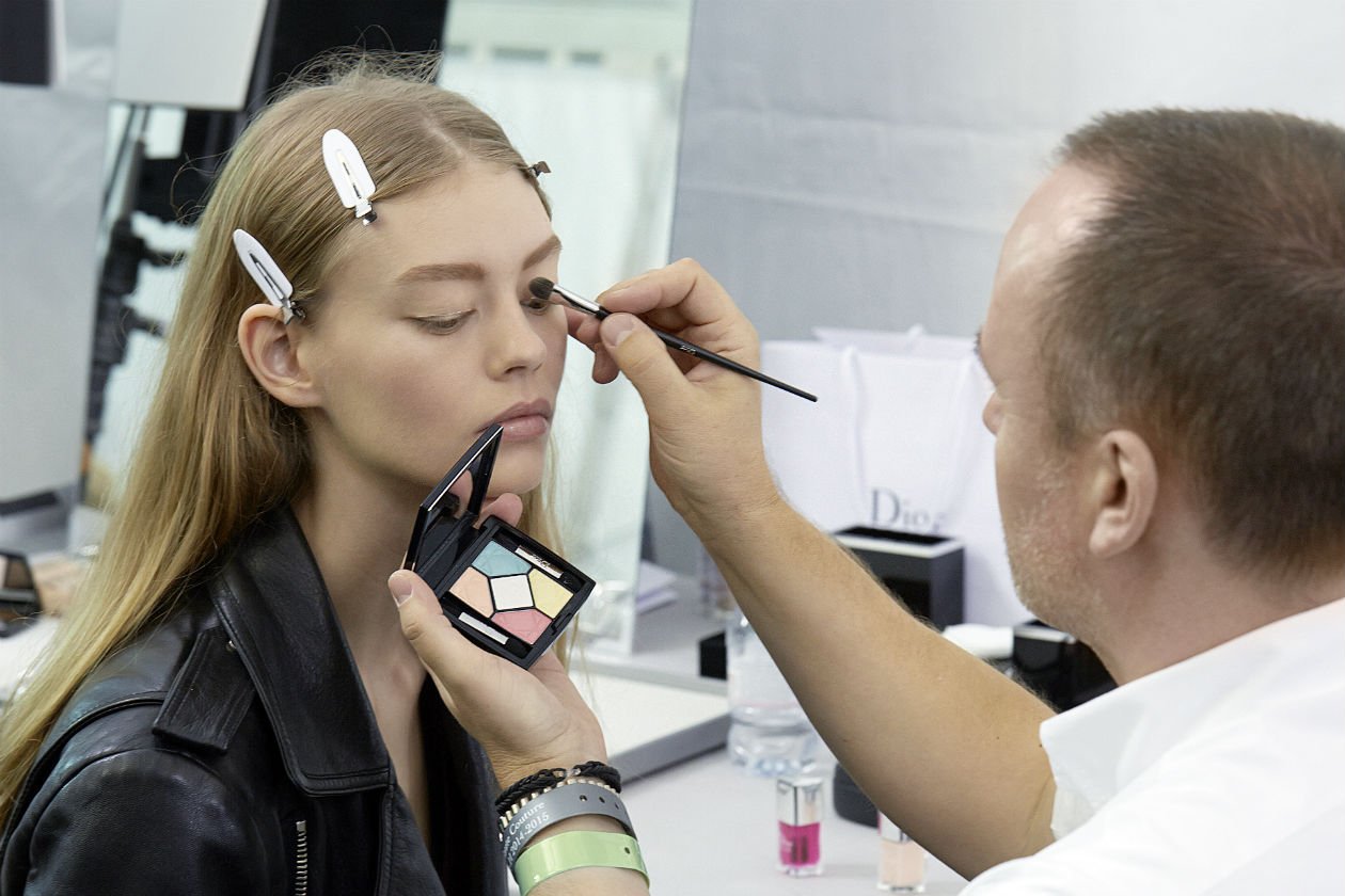 Haute Couture A-H 2015, Dior show Backstage – Make up creato e realizzato da Peter Philips