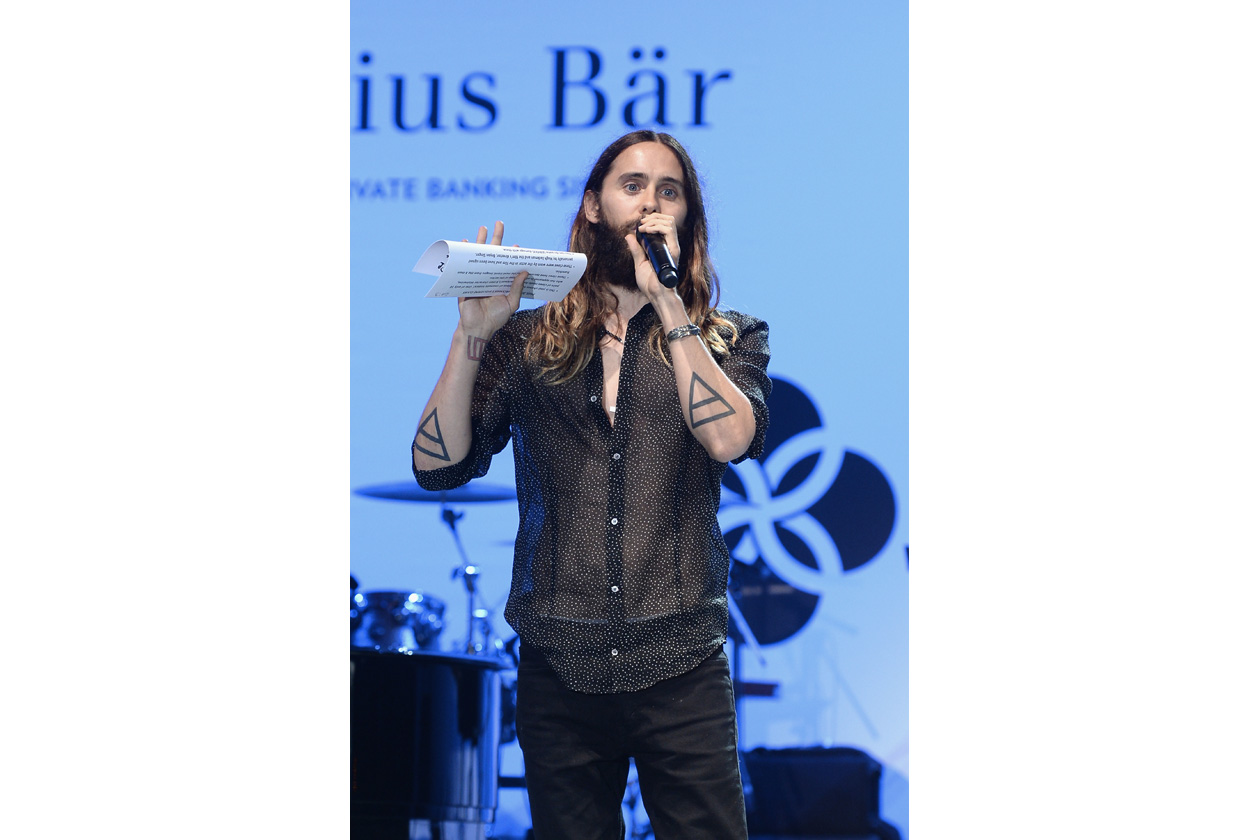 Leonardo DiCaprio Foundation Gala Jared Leto on stage