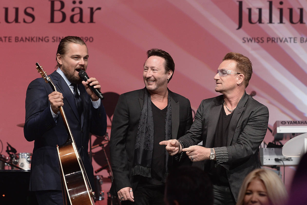 Leonardo DiCaprio Foundation Gala Leonardo DiCaprio Julian Lennon Bono 02