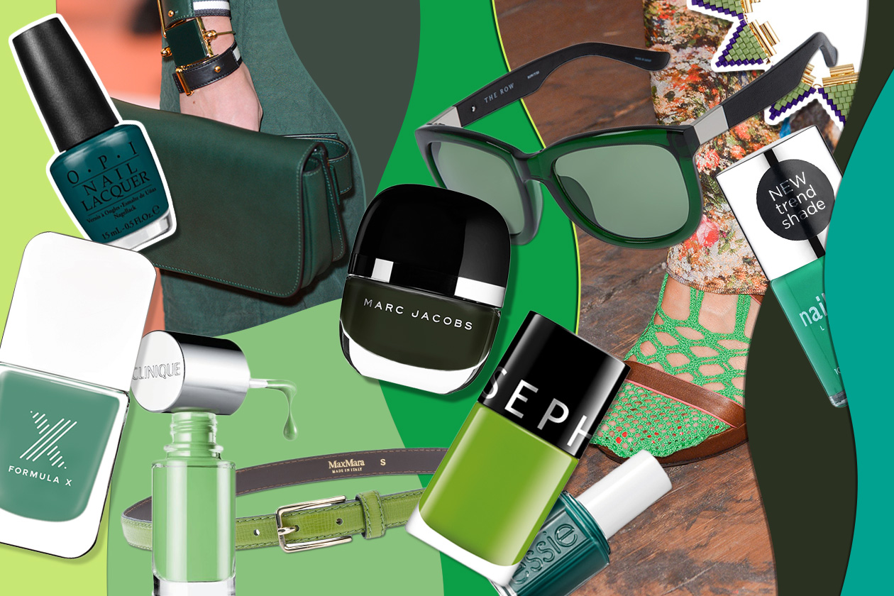 Smalti verdi e accessori: scegliete la vostra nuance e il vostro look tra gli abbinamenti beauty&fashion di Grazia.IT!