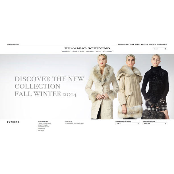 Ermanno Scervino presenta la nuova piattaforma e-commerce