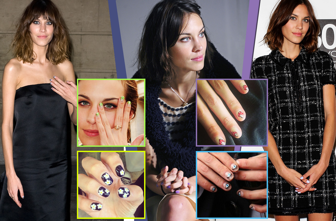 Alexa Chung e la nail art: la socialite è una vera fan della manicure. Ecco le migliori selezionate da Grazia.IT