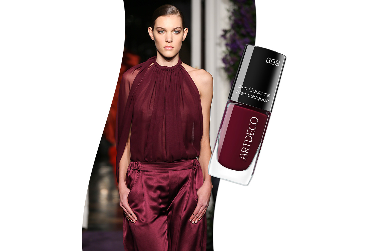 Sangria fashion & make up: JC Obando e Artdeco Art Couture Nail Lacquer Couture Mahogany 699